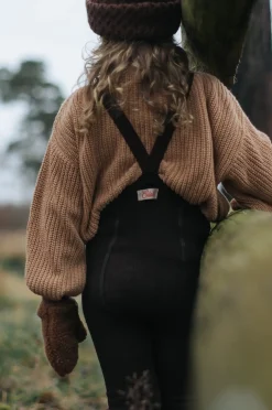 Małe Stópki | Silly Silas Rajstopki wełniane bez stópek Footless - Espresso Brown
