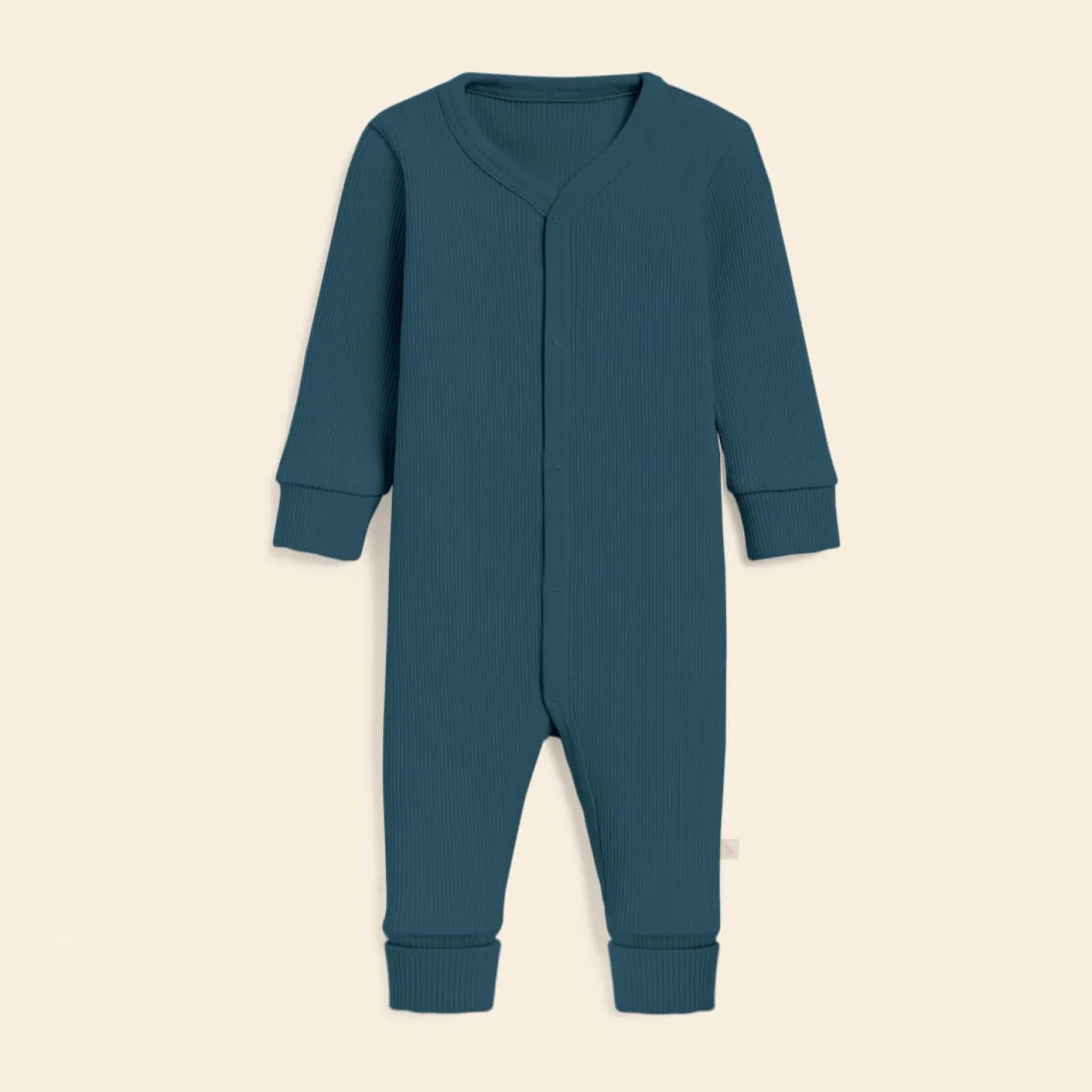 Rampers niemowlęcy z prążkowanej dzianiny z regulacją - Royal Blue