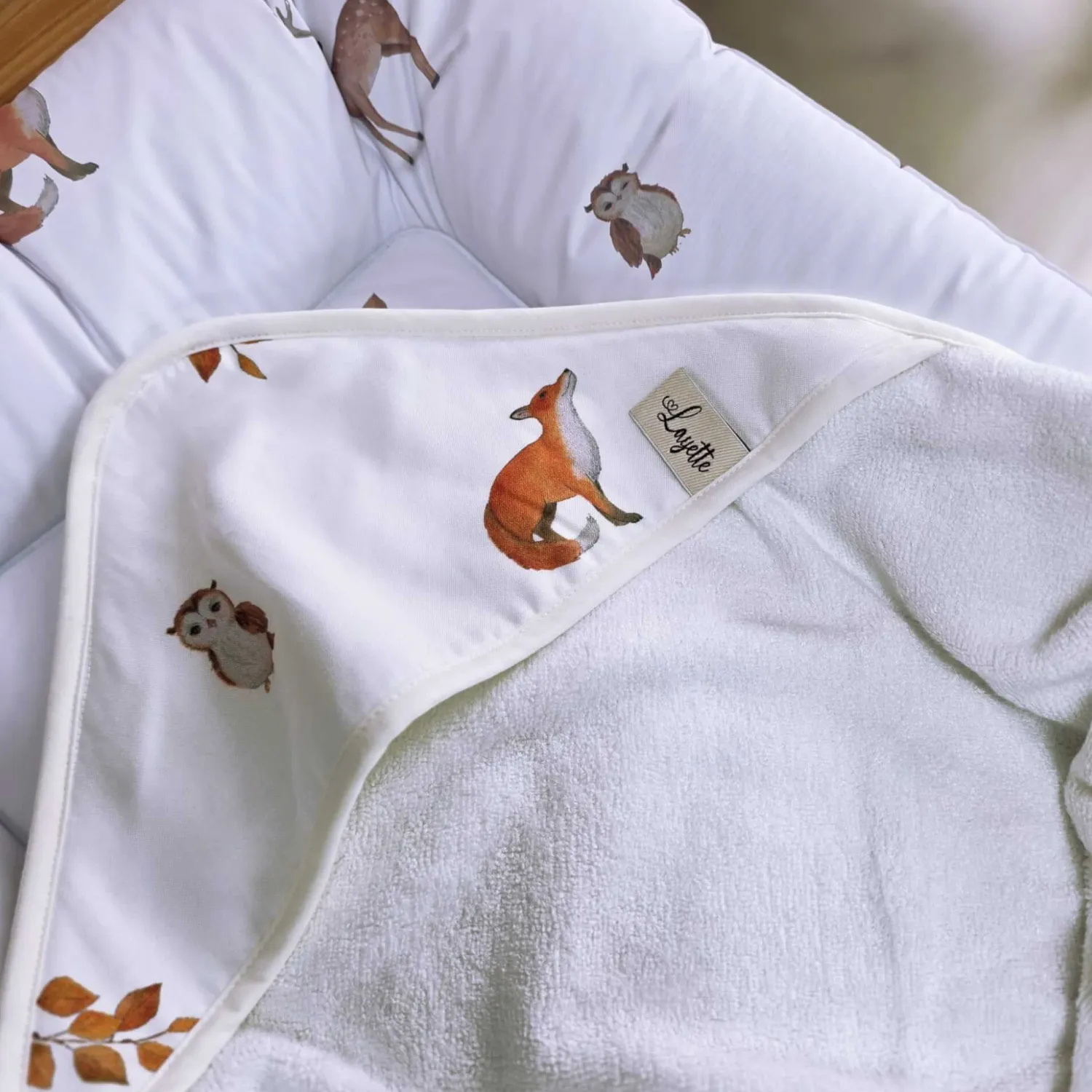 Ręczniki I Myjki|Ręczniki I Myjki | Layette Ręcznik niemowlęcy WOODLAND