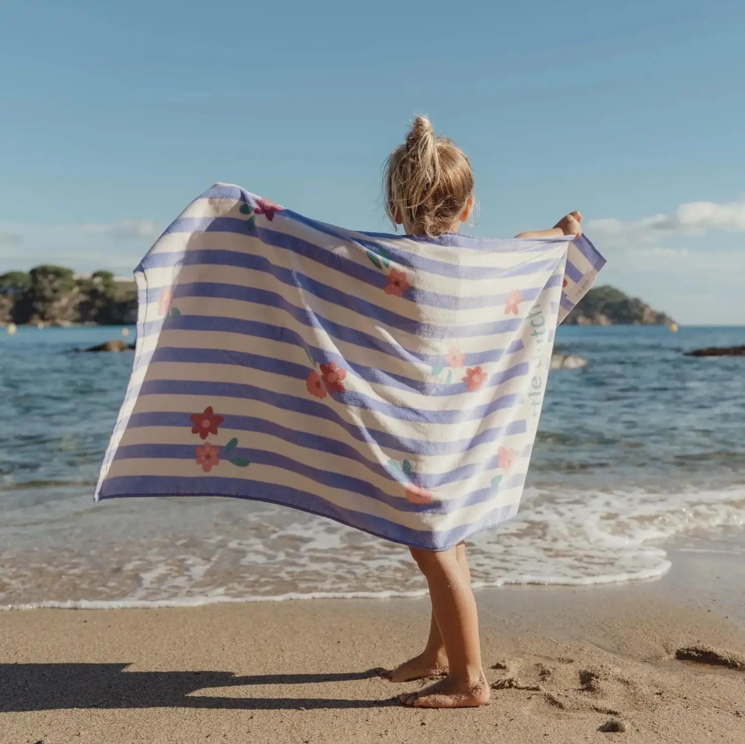 Ręczniki I Myjki|Ręczniki I Myjki | Little Dutch Ręcznik plażowy Dreamy Purple Stripe 60x120 cm