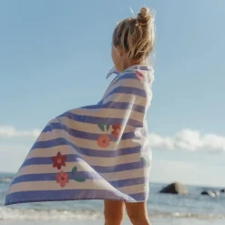 Ręczniki I Myjki|Ręczniki I Myjki | Little Dutch Ręcznik plażowy Dreamy Purple Stripe 60x120 cm