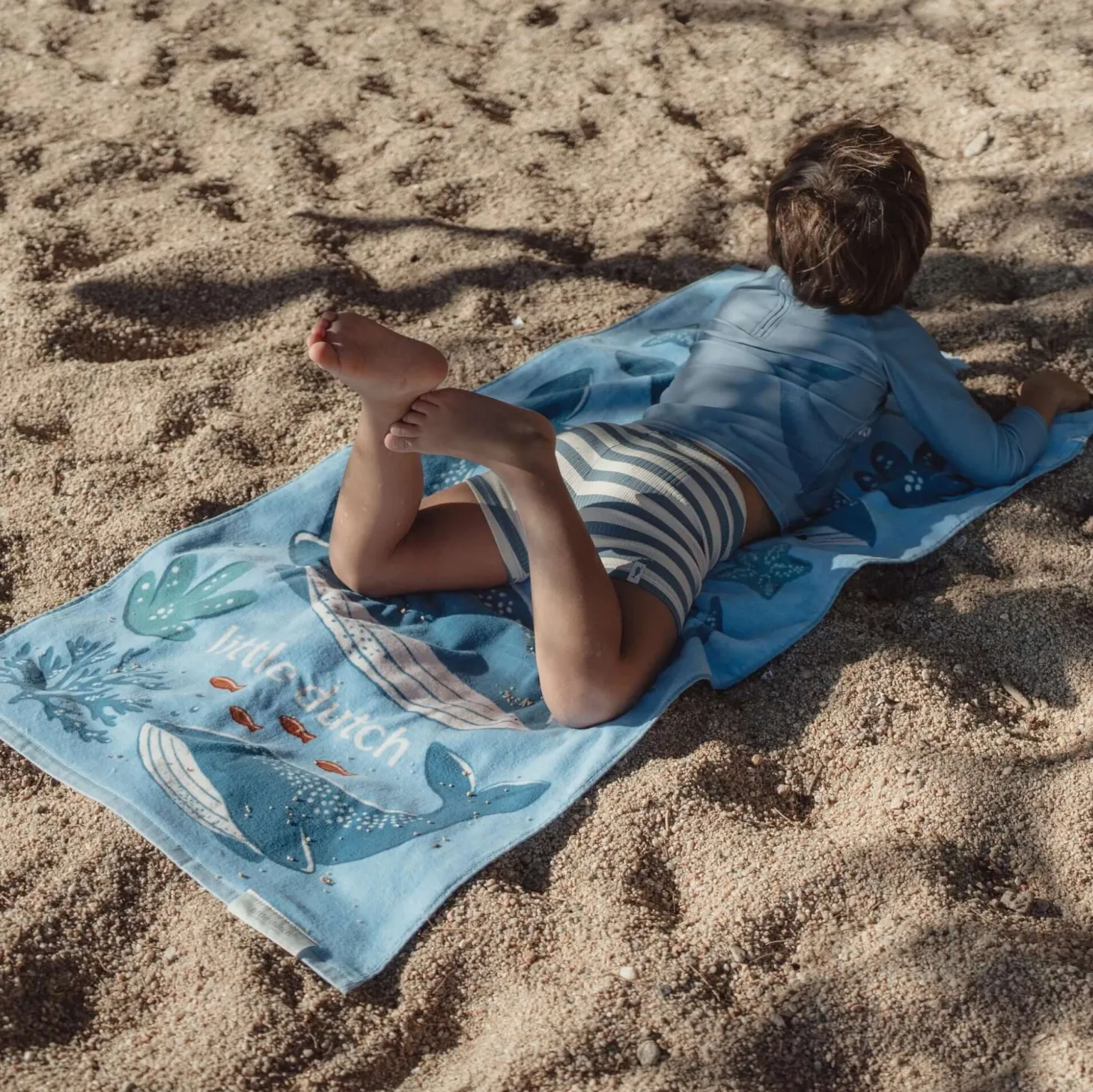 Ręcznik plażowy Ocean World Blue 60x120 cm