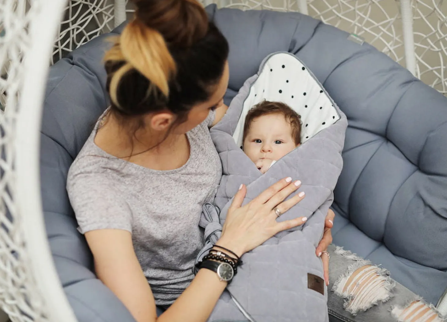 Rożek niemowlęcy Royal Baby Grey-Grey