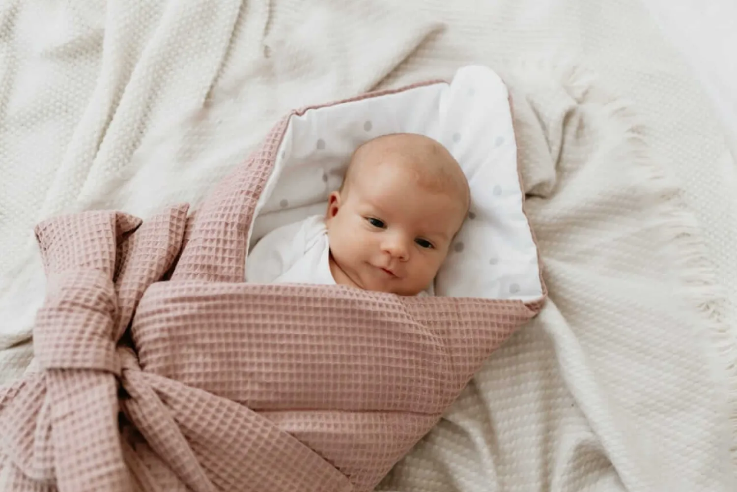 Rożki Niemowlęce|Rożki Niemowlęce | Sleepee Rożek Wafelek róż