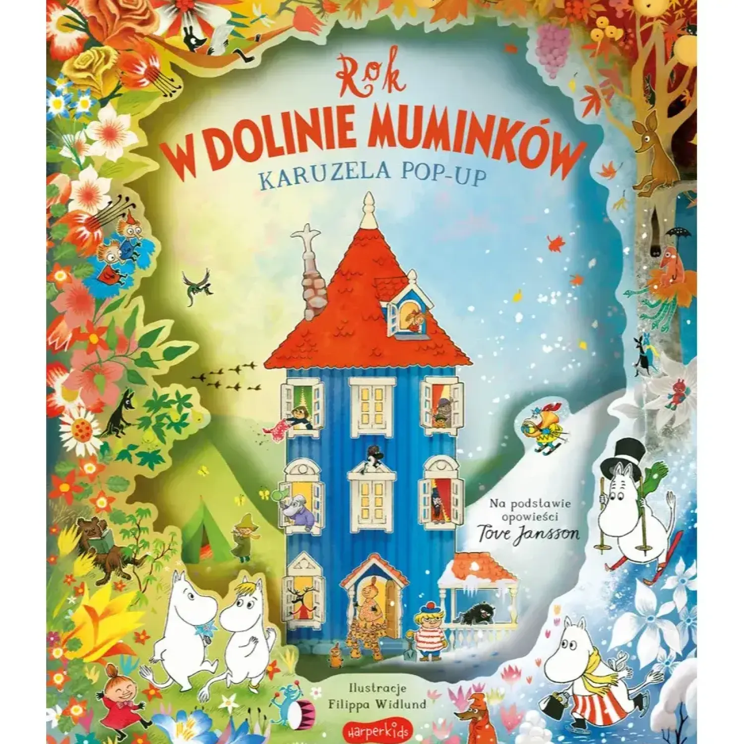 Ruchome Elementy|5-8 Lat | HarperCollins Rok w Dolinie Muminków. Karuzela pop-up