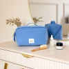 Rozkładana kosmetyczka podróżna organizer - Flex Blue