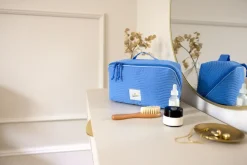 Rozkładana kosmetyczka podróżna organizer - Flex Blue