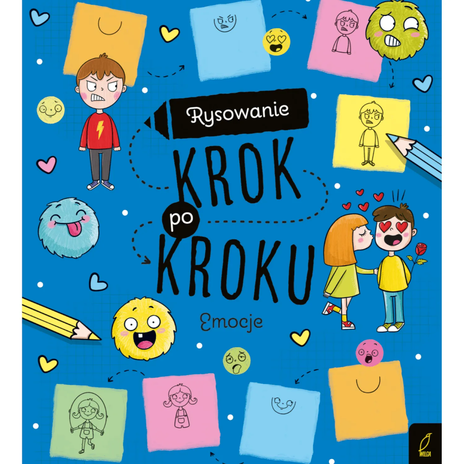 Kolorowanki|5-8 Lat | Wydawnictwo Wilga Rysowanie krok po kroku. Emocje