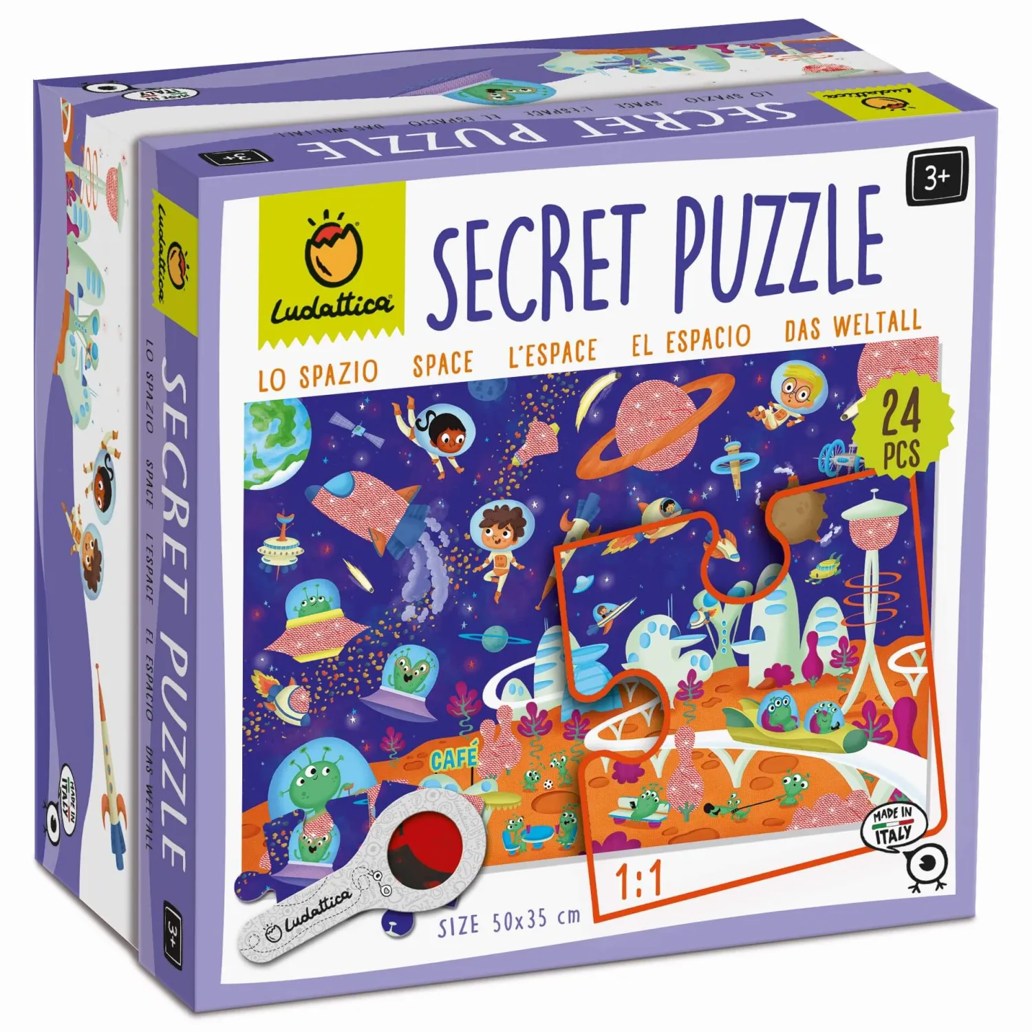 2 Lata +|4 Lata + | Ludattica SECRET PUZZLE - puzzle z tajemnicą - KOSMOS