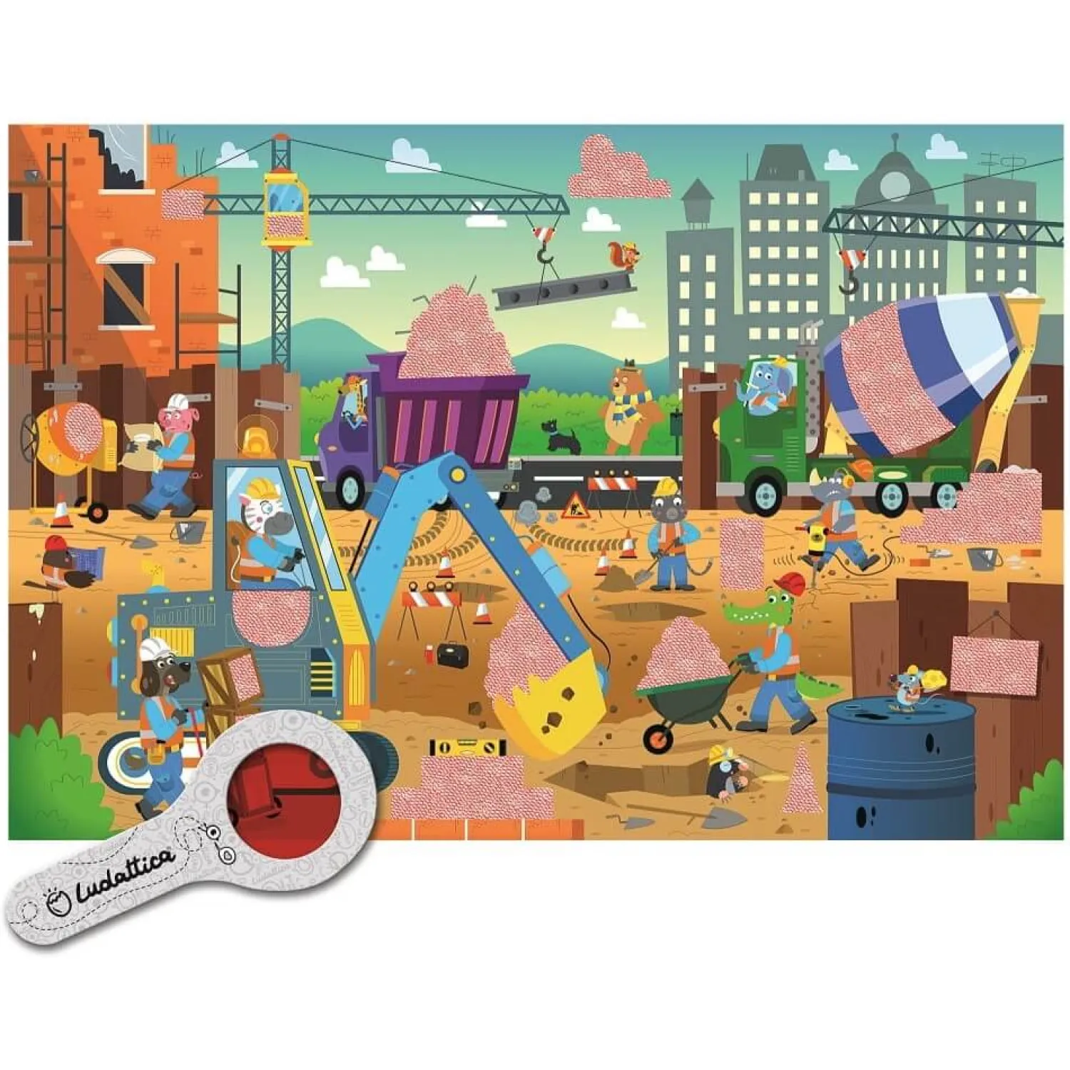 2 Lata +|Puzzle | Ludattica SECRET PUZZLE - puzzle z tajemnicą - PLAC BUDOWY