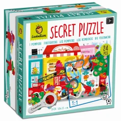 2 Lata +|Puzzle | Ludattica SECRET PUZZLE - puzzle z tajemnicą - STRAŻACY W AKCJI
