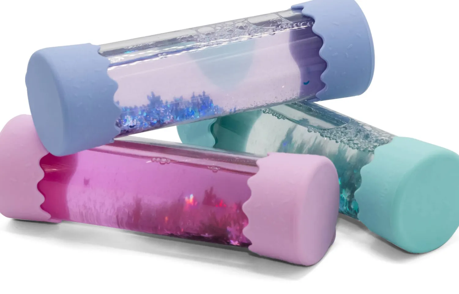 12M+|Aktywizujące | Jellystone Sensoryczna butelka dla niemowląt SOFT PINK