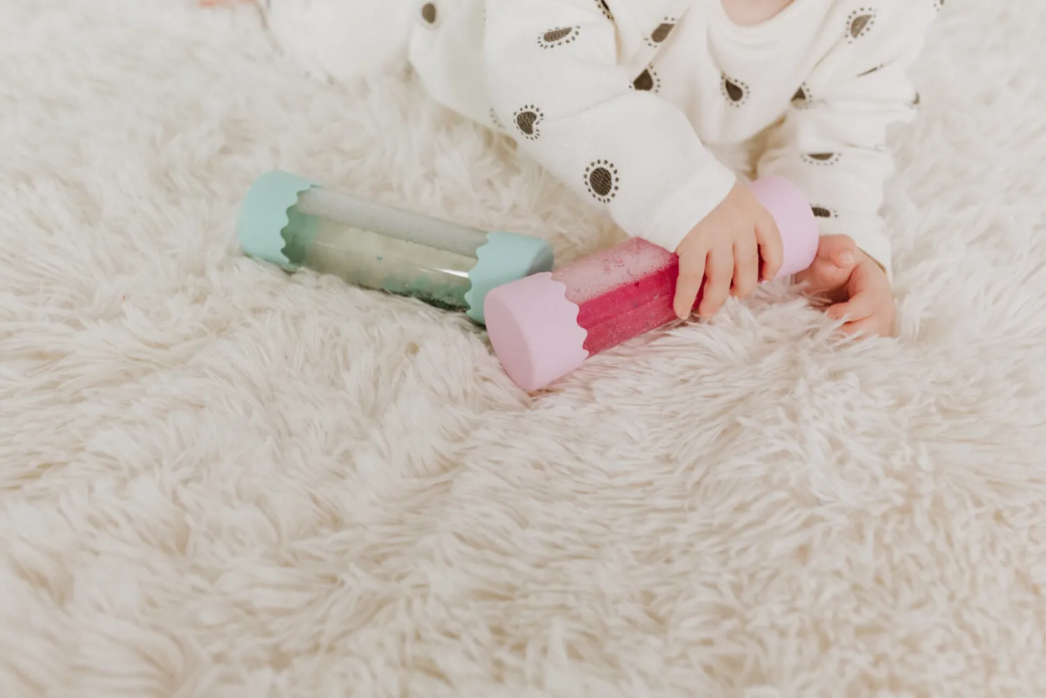 12M+|Aktywizujące | Jellystone Sensoryczna butelka dla niemowląt SOFT PINK