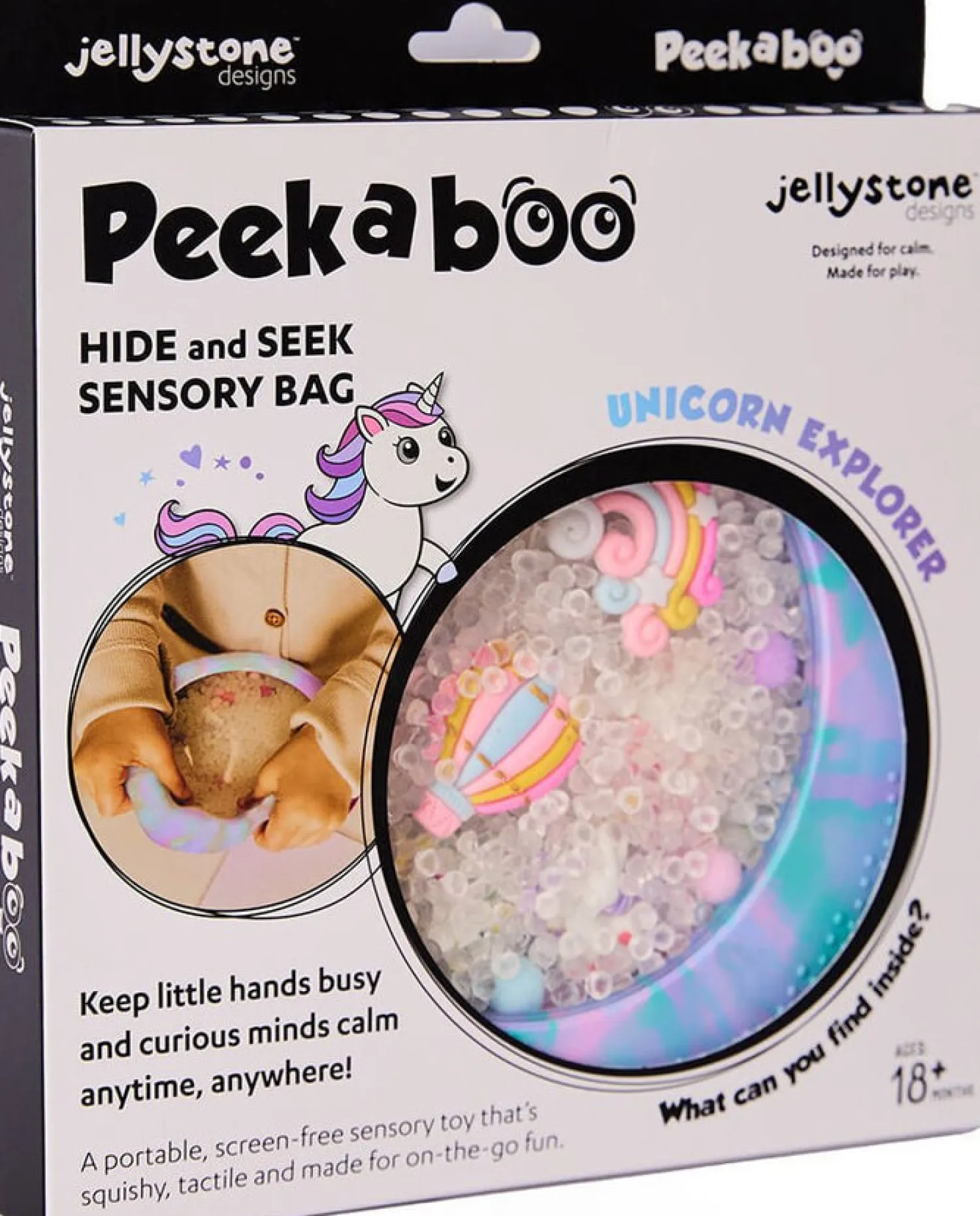 2 Lata +|3 Lata + | Jellystone Sensoryczny dysk z figurkami A-Ku-Ku! Peekaboo - Jednorożec