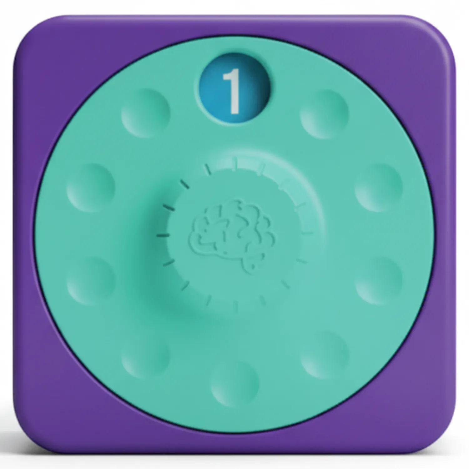 Idealne W Podróży|12M+ | Fat Brain Toys Sensoryczny Kwadrat. PlayTab. Tarcza Numerowa