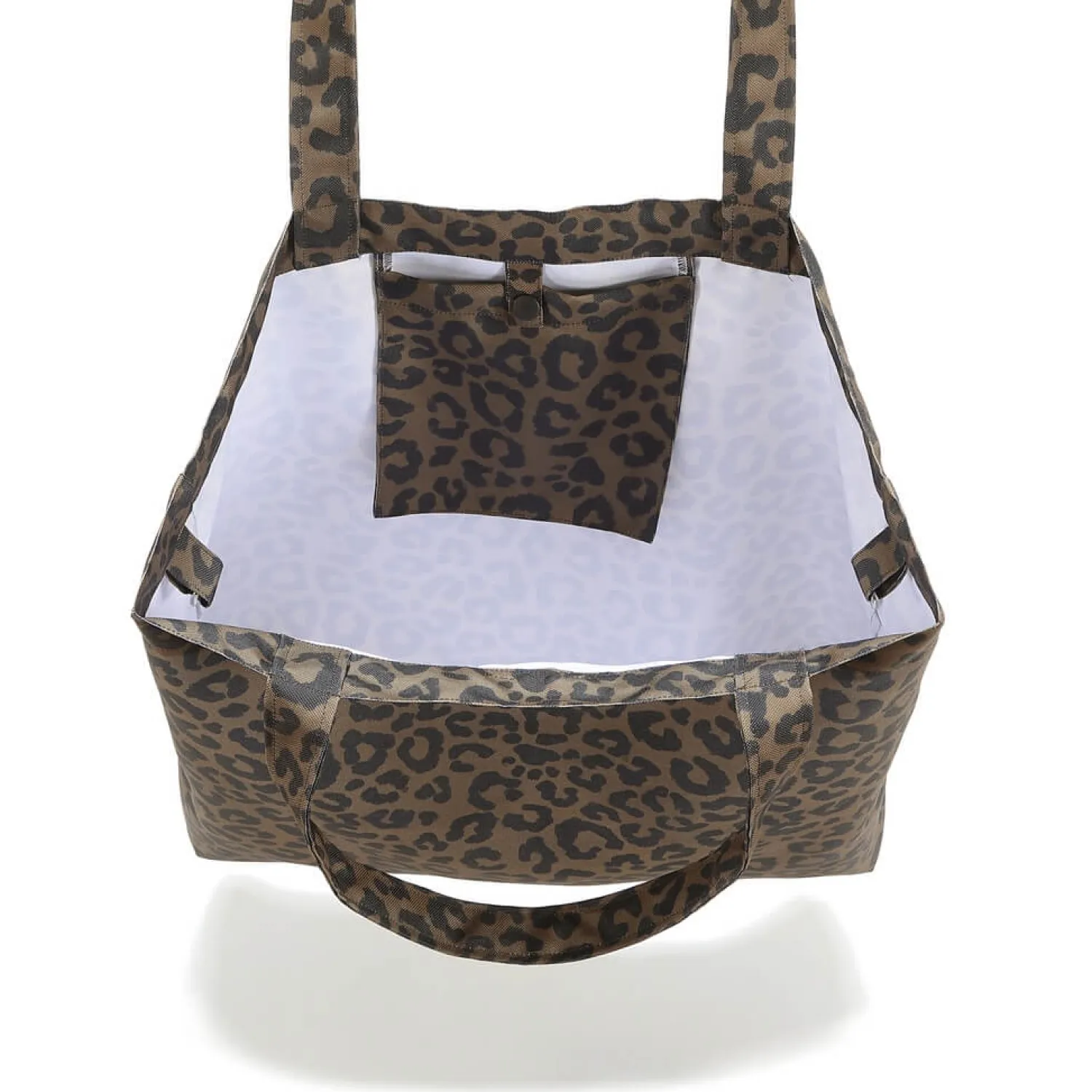 Torby I Plecaki Do Wózka|Torby I Plecaki Do Wózka | La Millou Shopper Bag z kieszonką - LEOPARD CHOCO by Magdalena Lamparska