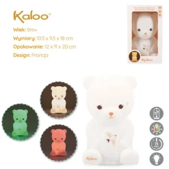 Lampki Nocne|Lampki Nocne | Kaloo Silikonowa lampka nocna dotykowa USB, Miś Intempoler