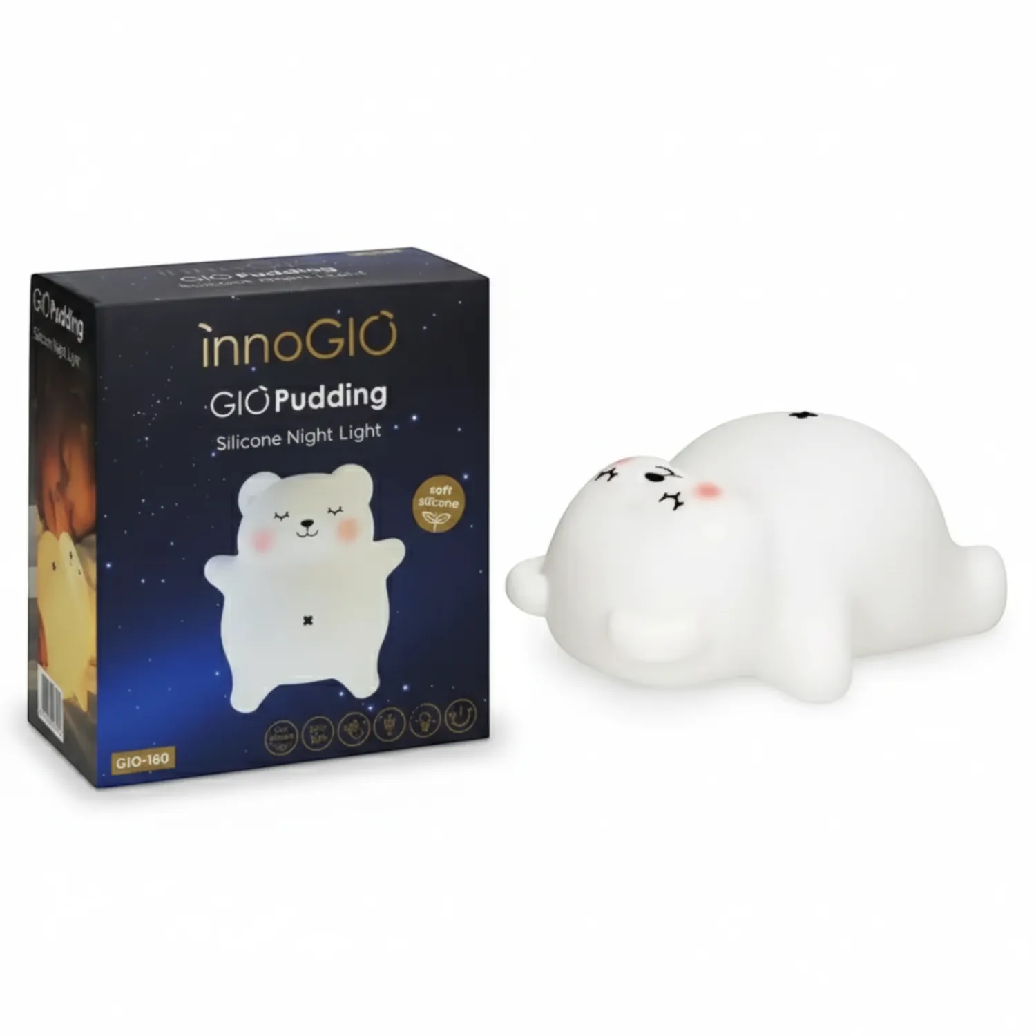Lampki Nocne|Lampki Nocne | InnoGIO Silikonowa Lampka nocna GIOpudding