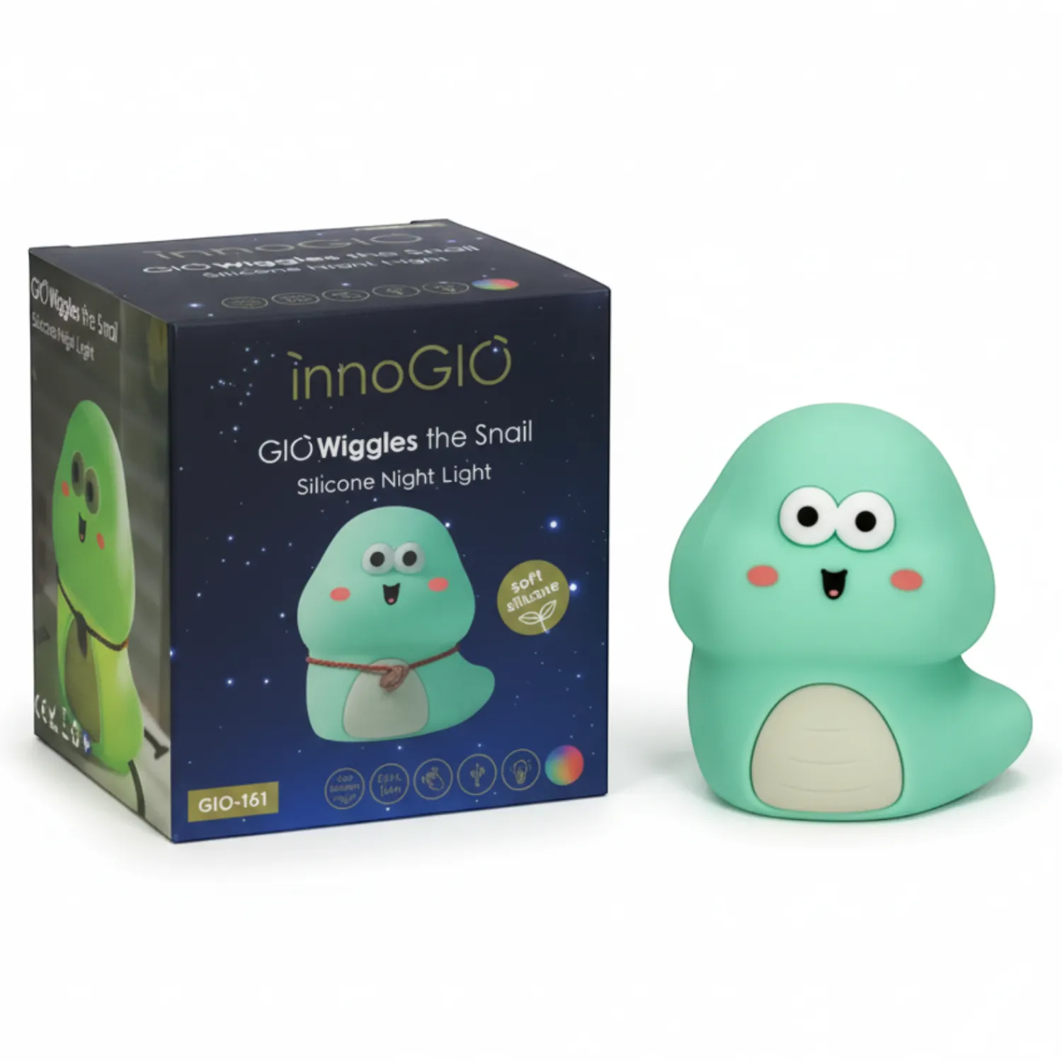 Lampki Nocne|Lampki Nocne | InnoGIO Silikonowa Lampka nocna GIOwiggles the Snail