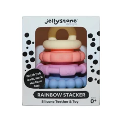 Idealne W Podróży|12M+ | Jellystone Silikonowa wieża gryzak pastelowa