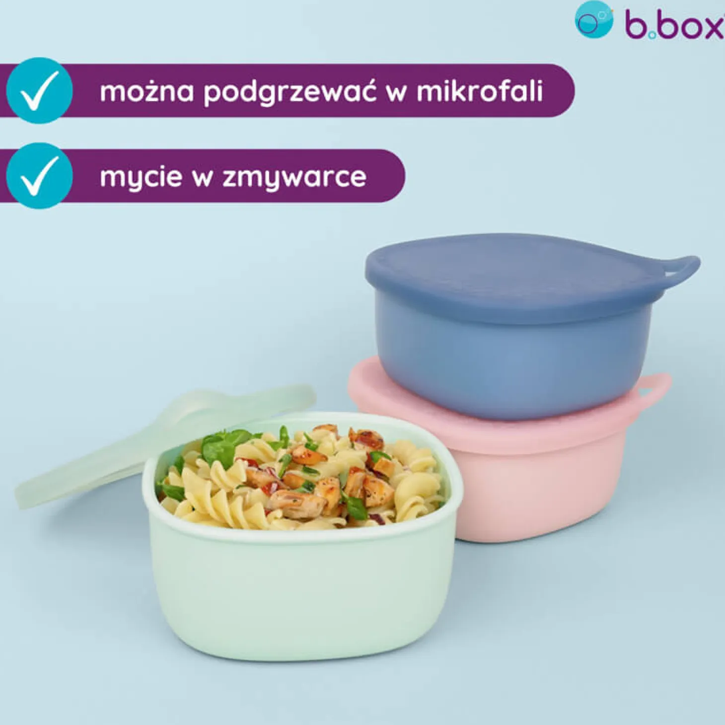 Silikonowy pojemnik z pokrywką do lunchboxa - Ocean