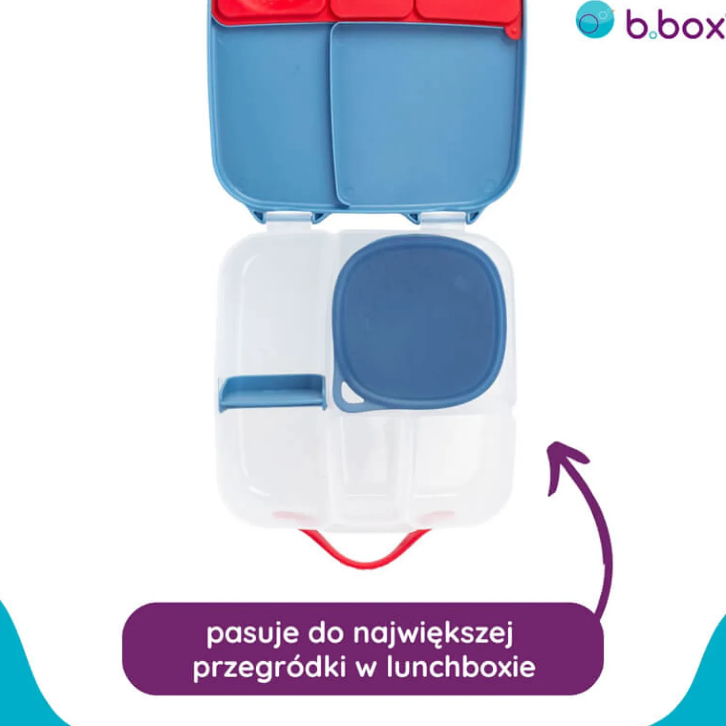 Silikonowy pojemnik z pokrywką do lunchboxa - Ocean
