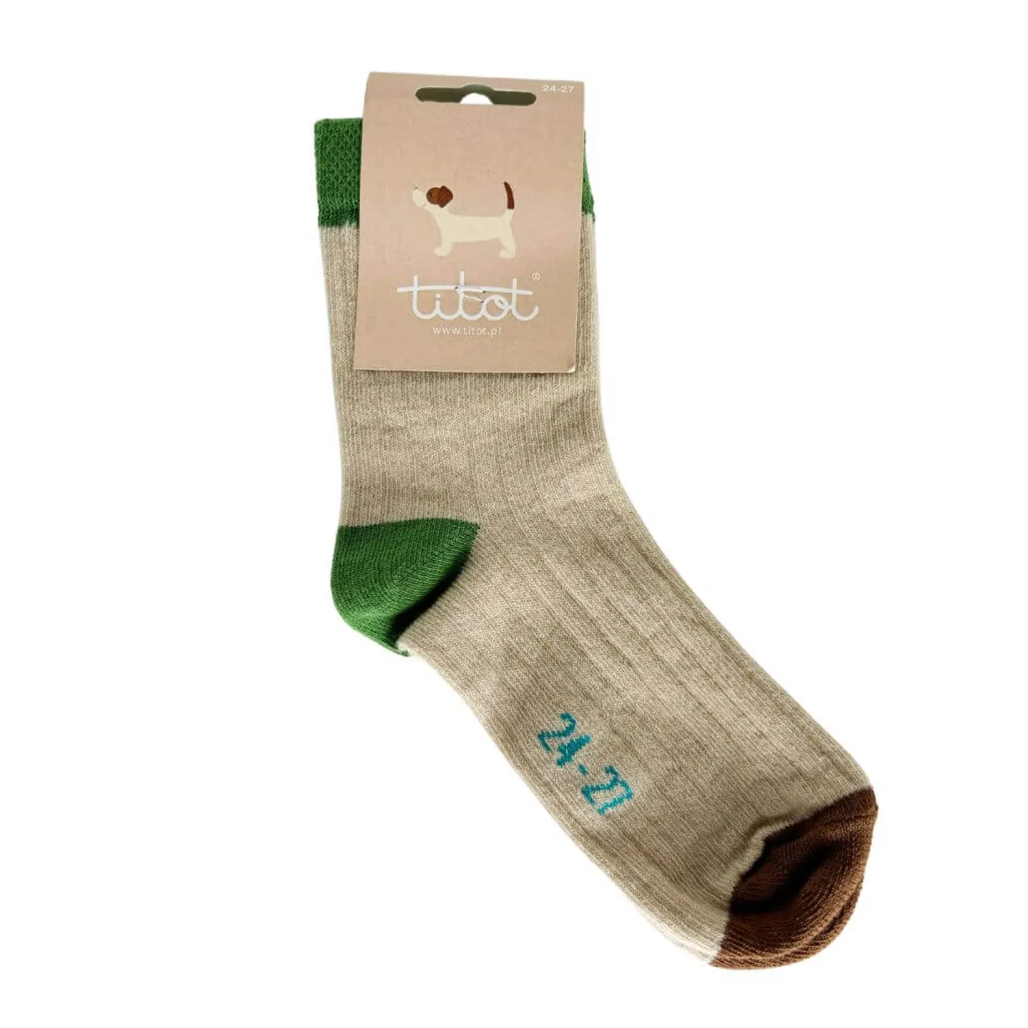 Małe Stópki | TITOT Skarpety dziecięce Solid Toe Brown