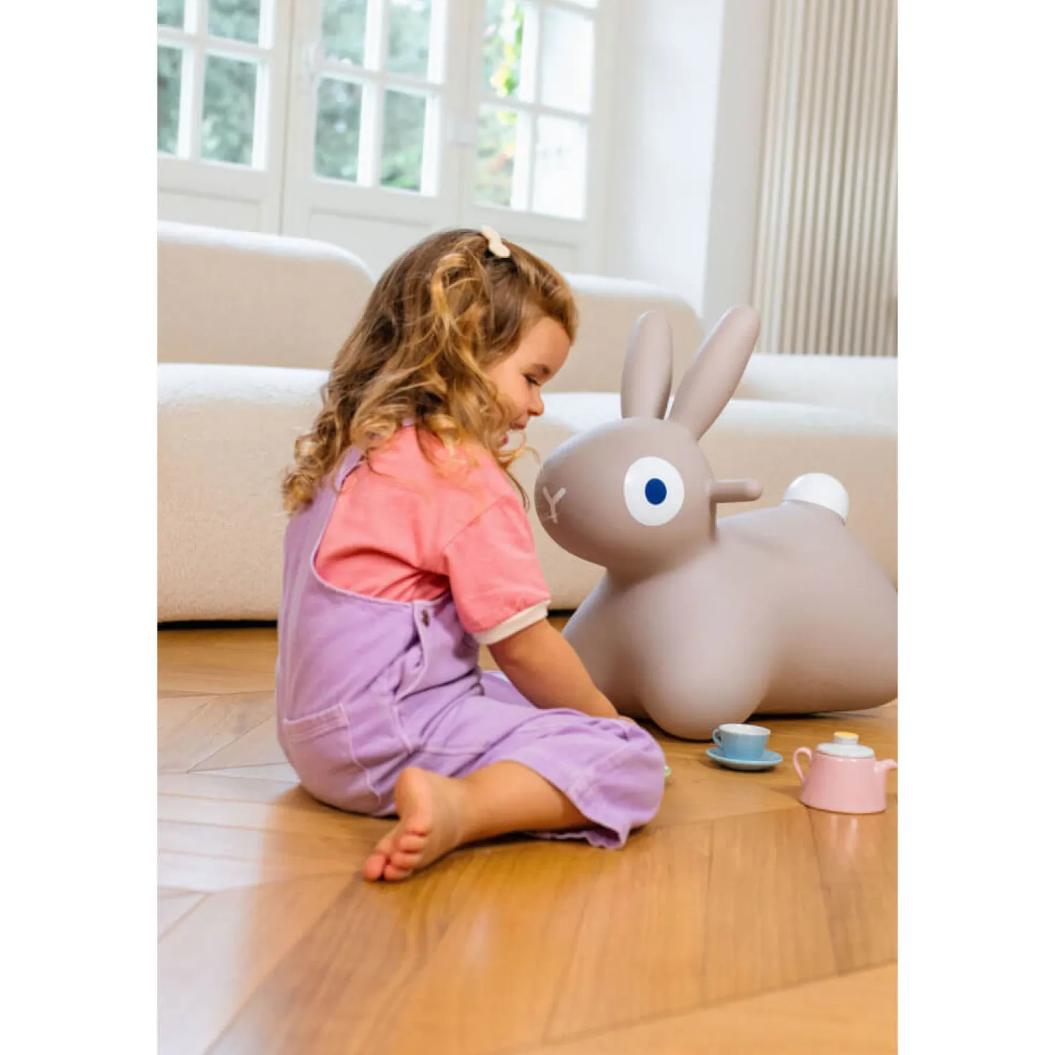 2 Lata +|4 Lata + | QUUT Skoczek Hoppi Bunny - Warm grey