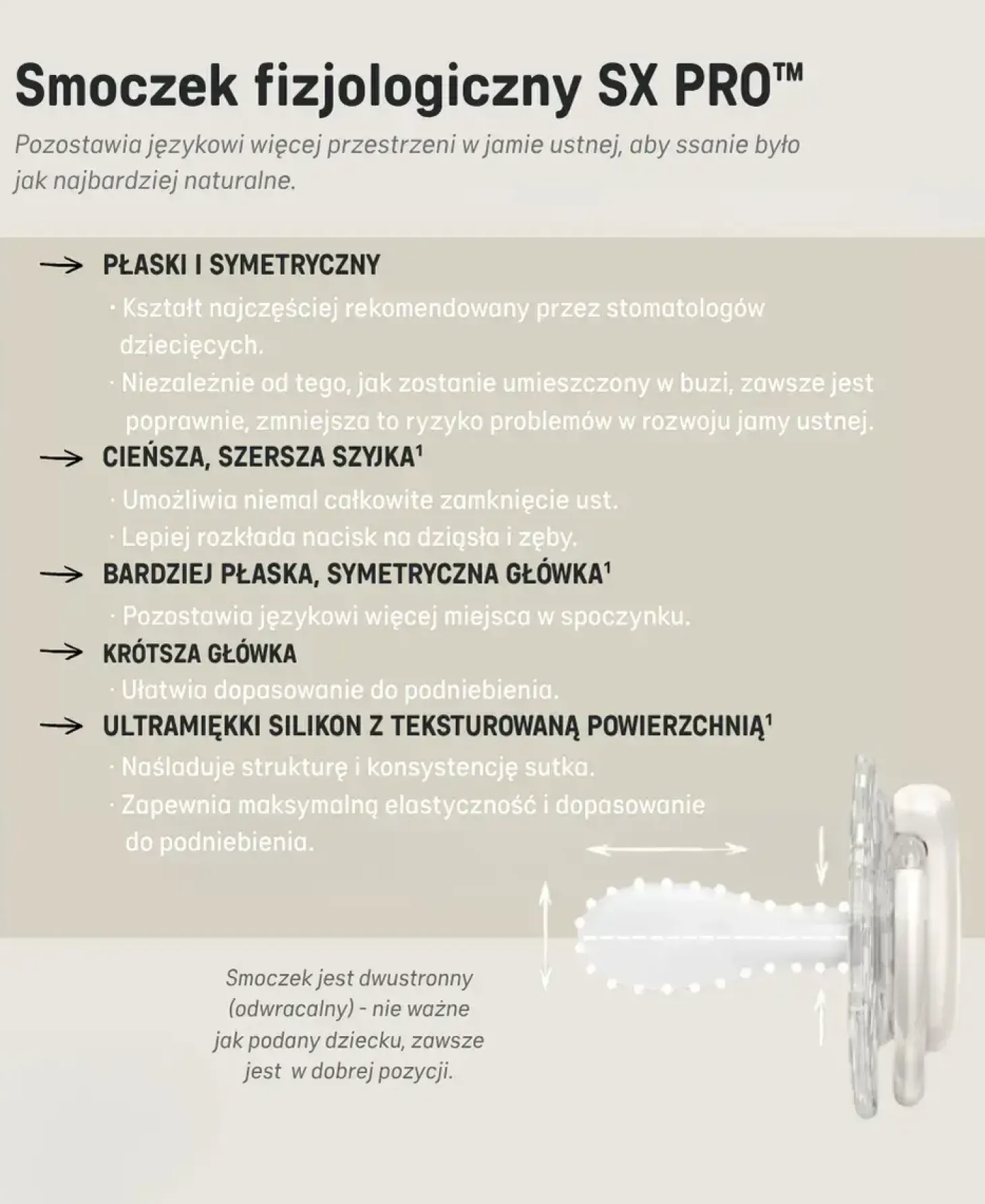 Smoczek fizjologiczny SX Pro MINI Birdies 0-2m - różowy, 2szt.