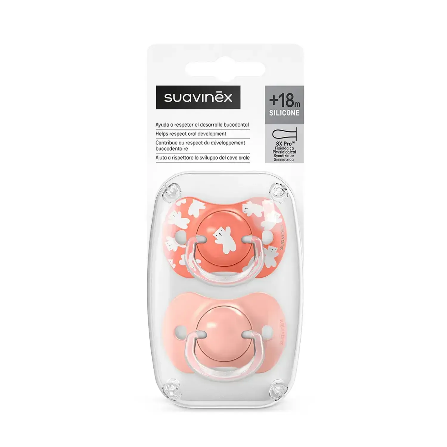 Smoczki|Smoczki | Suavinex Smoczek fizjologiczny SX Pro Wild & Free - różowy, 2szt.