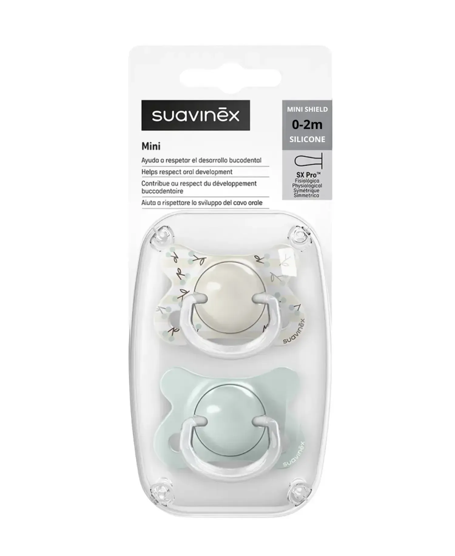Smoczki|Smoczki | Suavinex Smoczek fizjologiczny SX Pro MINI Birdies 0-2m - miętowy, 2szt.