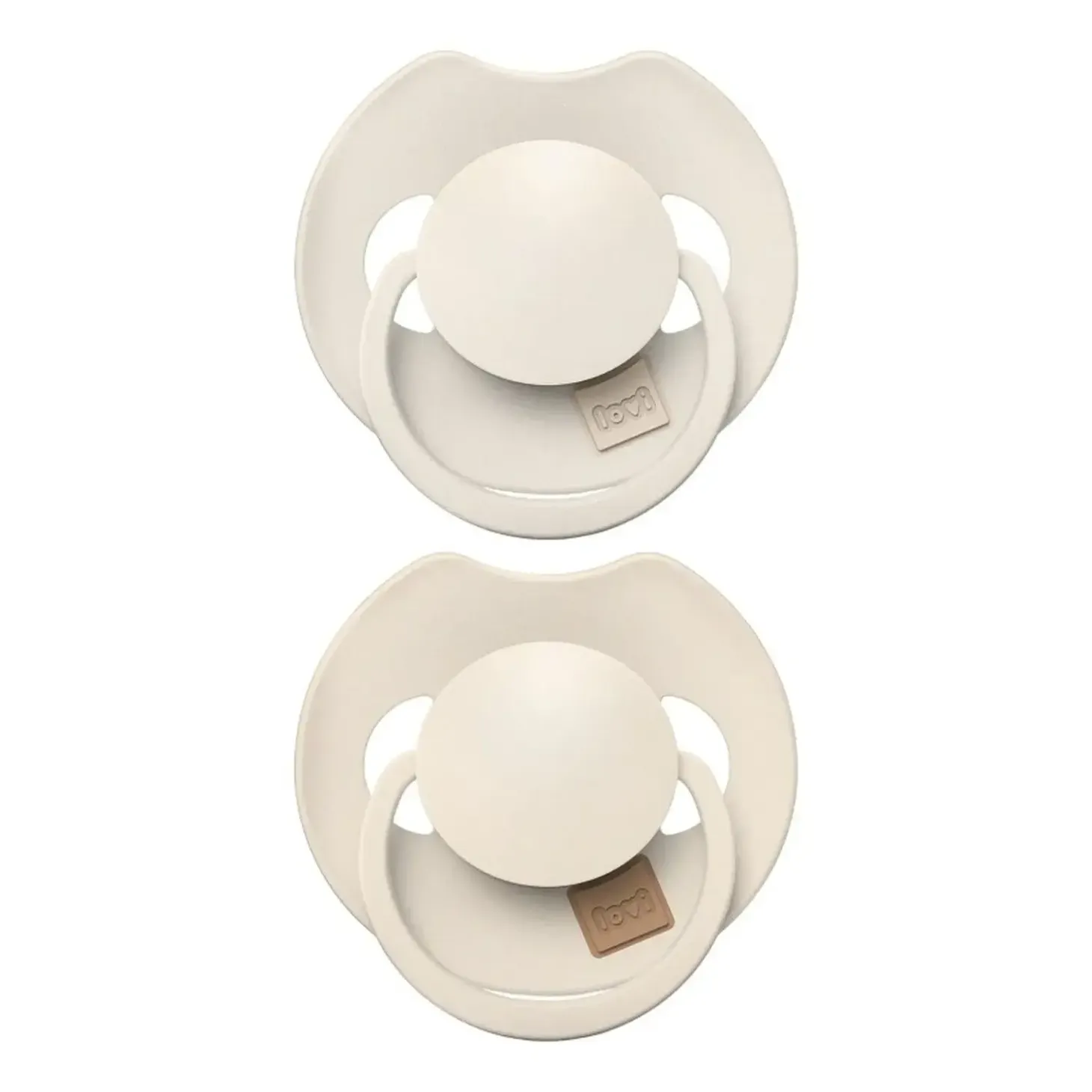 Smoczek silikonowy dynamiczny LOVI Prime, 2szt. - Coconut, Ivory