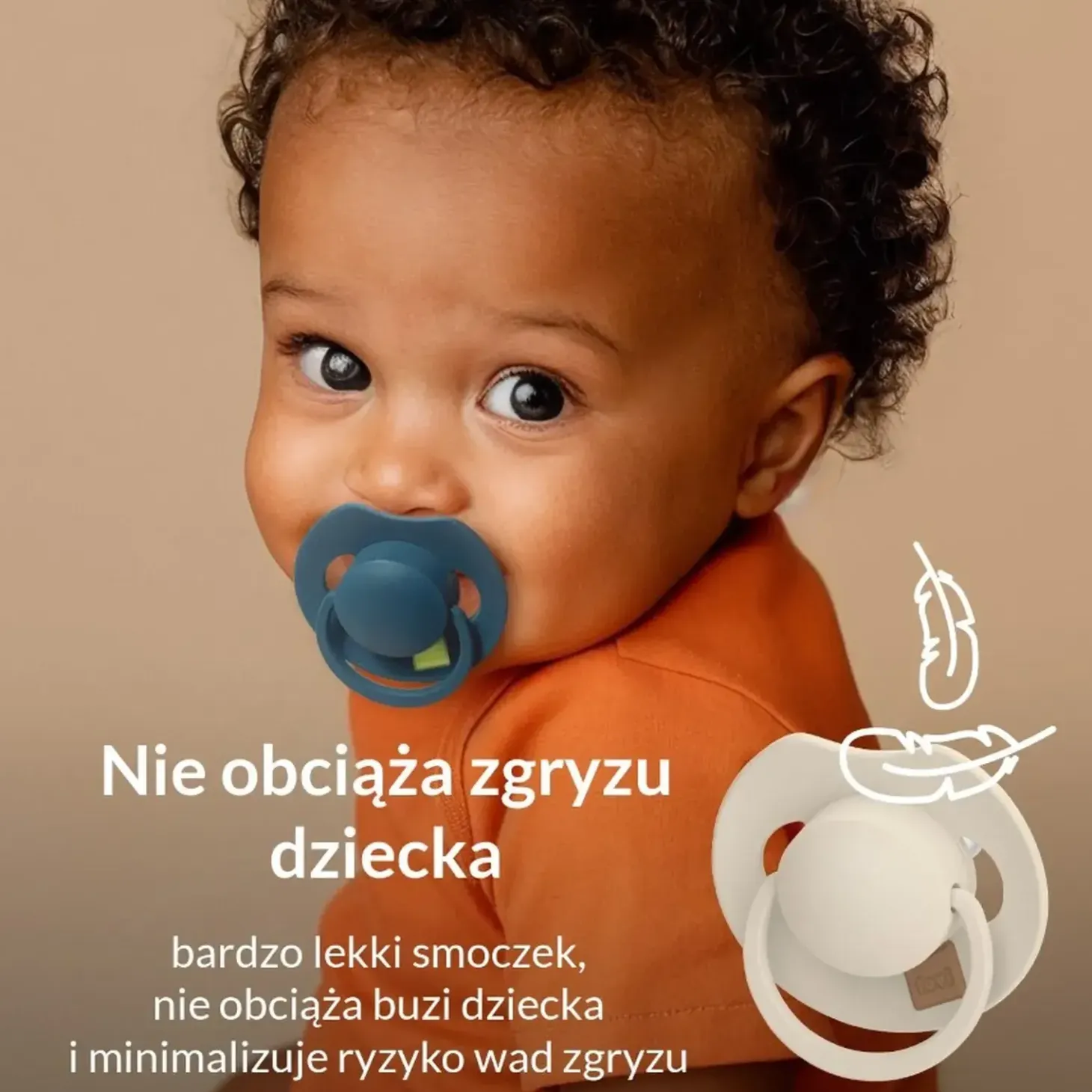 Smoczek silikonowy dynamiczny LOVI Prime, 2szt. - Coconut, Ivory
