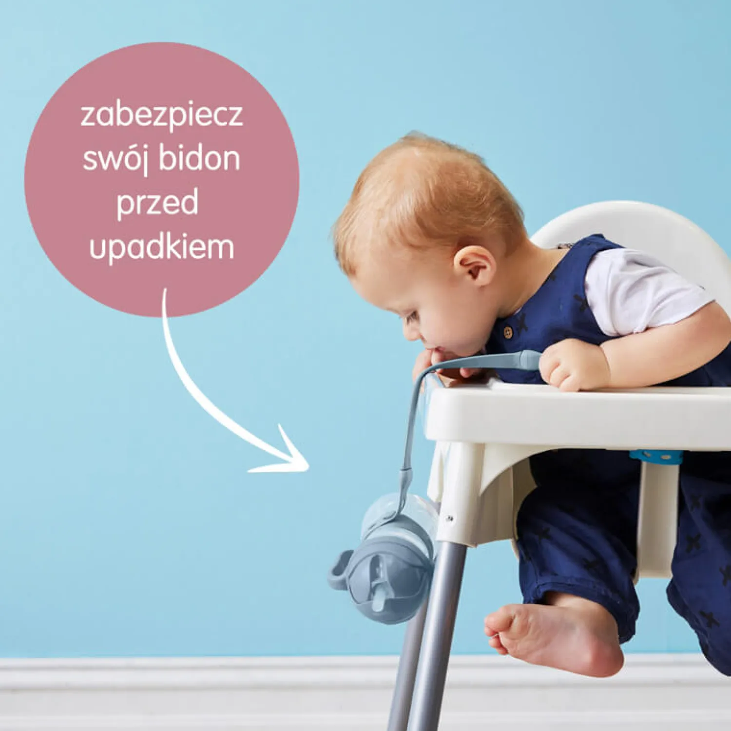 Bidony I Butelki|Bidony I Butelki | b.box Smycz do bidonu, błękitna