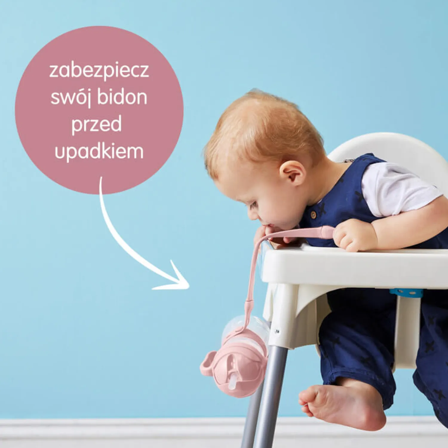 Bidony I Butelki|Bidony I Butelki | b.box Smycz do bidonu, różowa