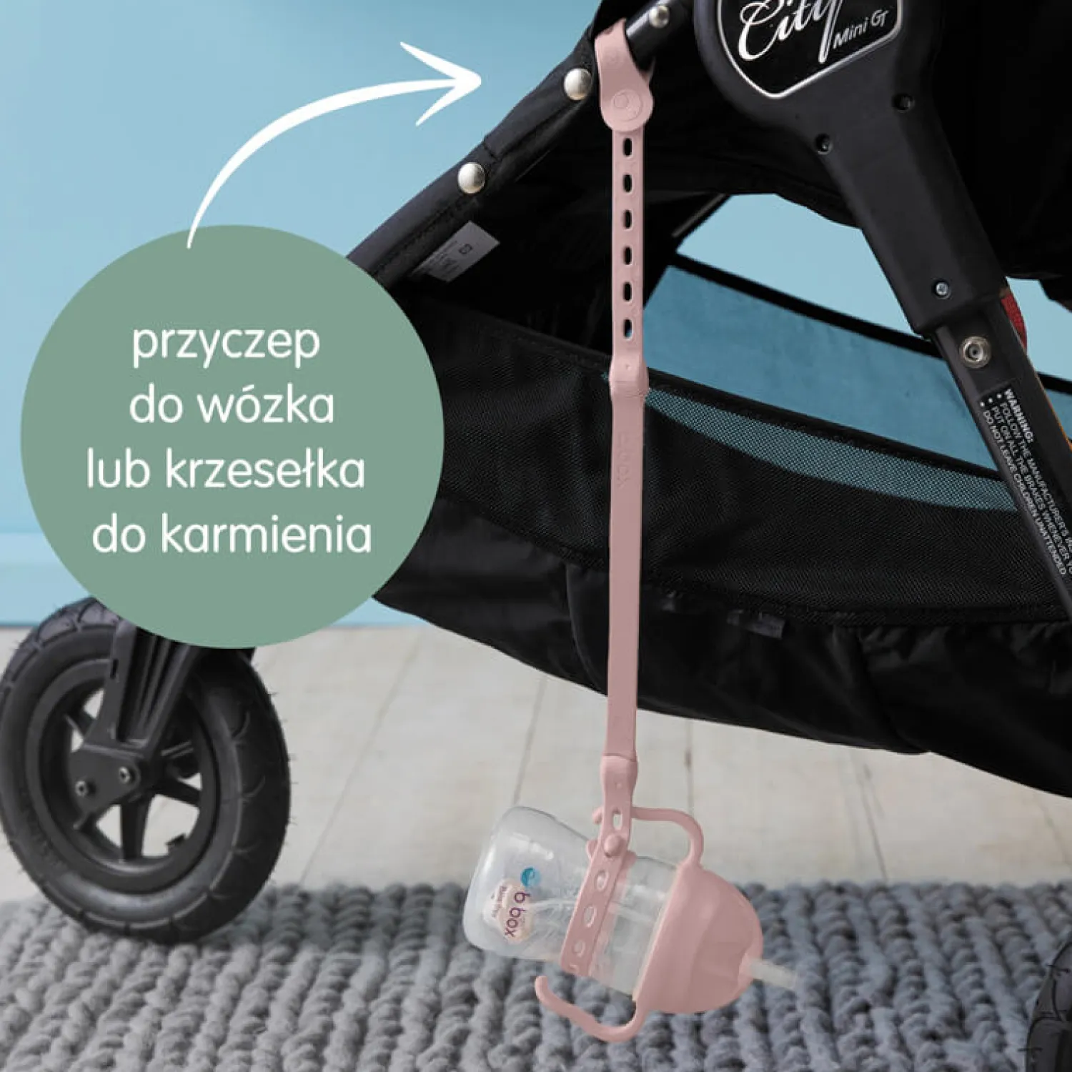 Bidony I Butelki|Bidony I Butelki | b.box Smycz do bidonu, różowa