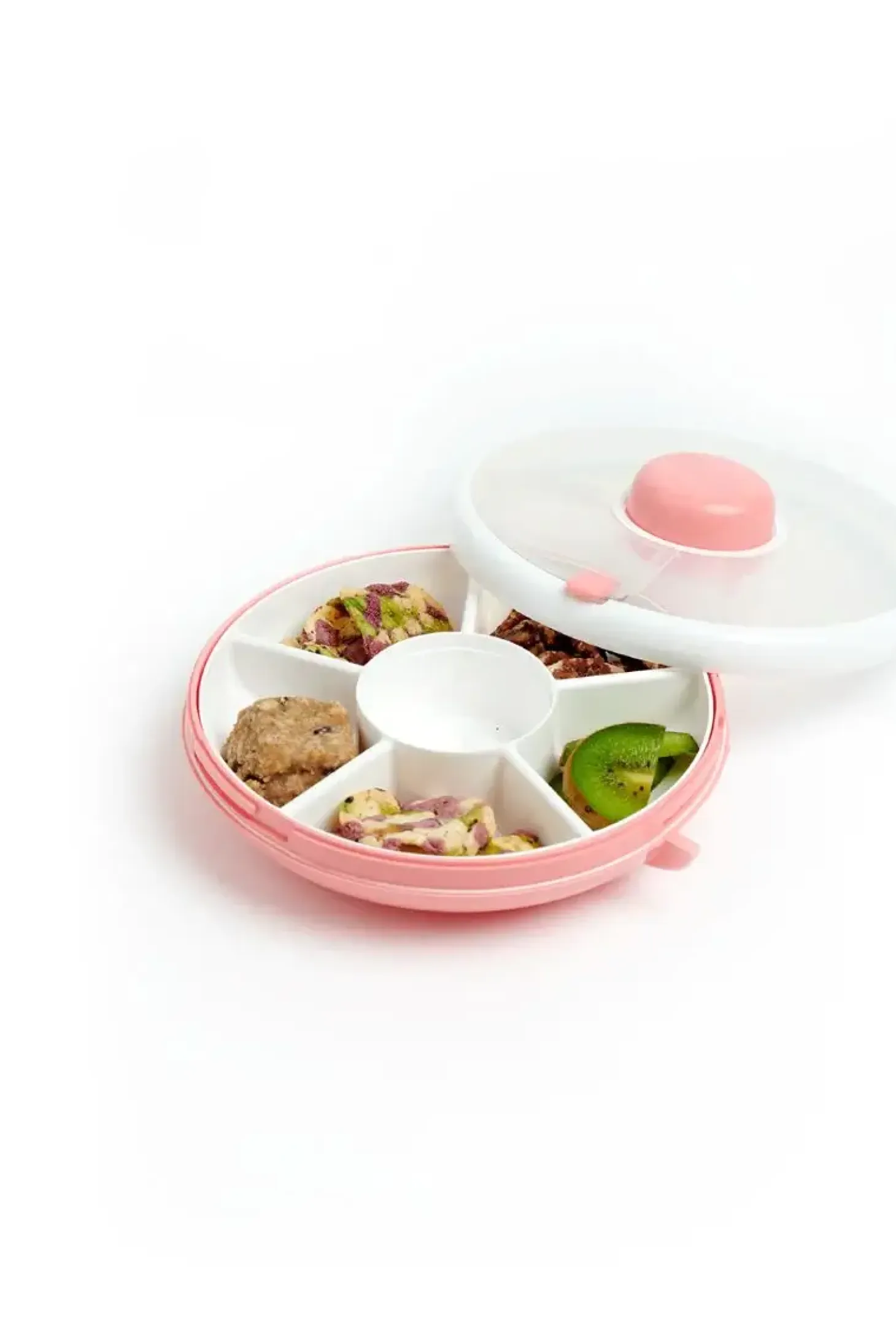 SNACK SPINNER pojemnik na przekąski, Coral Pink