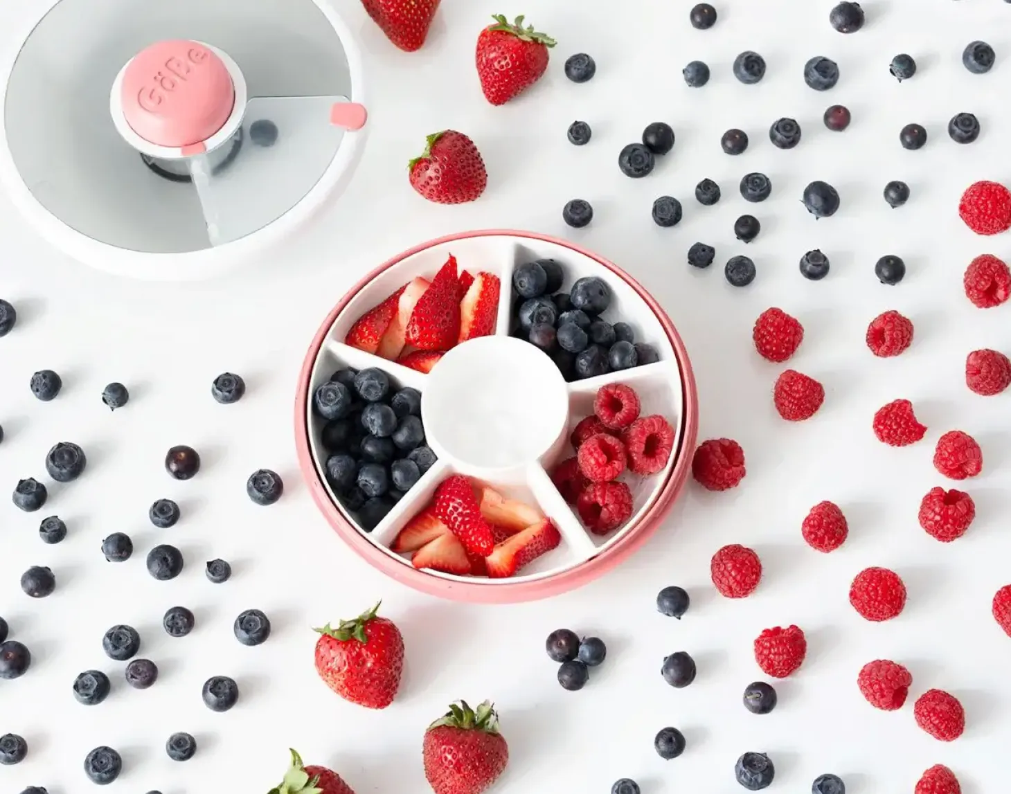 SNACK SPINNER pojemnik na przekąski, Coral Pink