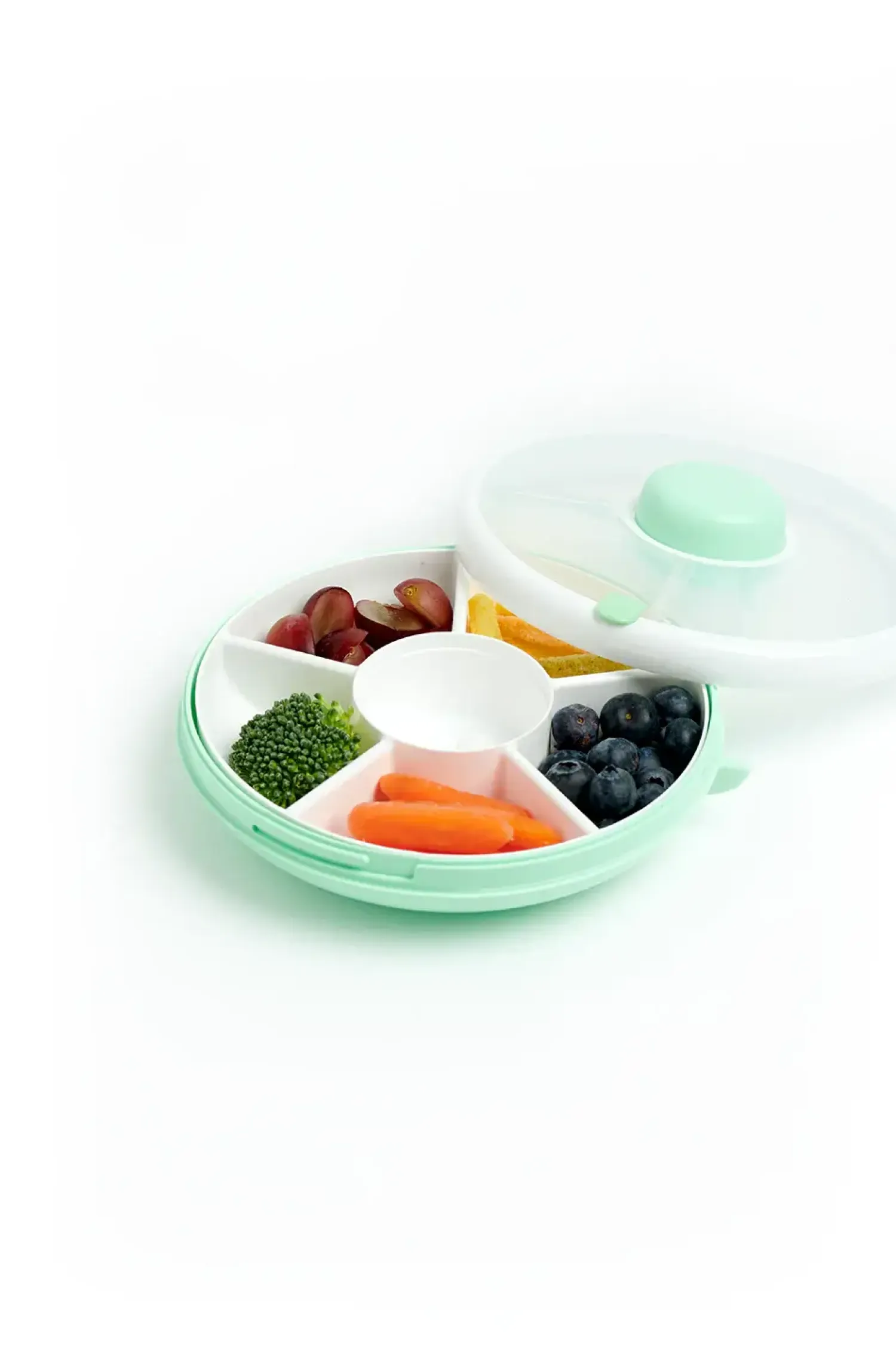 Lunchboxy|Przechowywanie Jedzenia | GOBE SNACK SPINNER pojemnik na przekąski, Mint Green