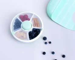 Lunchboxy|Przechowywanie Jedzenia | GOBE SNACK SPINNER pojemnik na przekąski, Macaron Blue