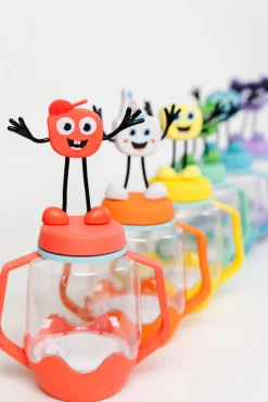 Lampki Nocne|Aktywizujące | Glo Pals Słoik sensoryczny do napełnienia wodą - czerwony