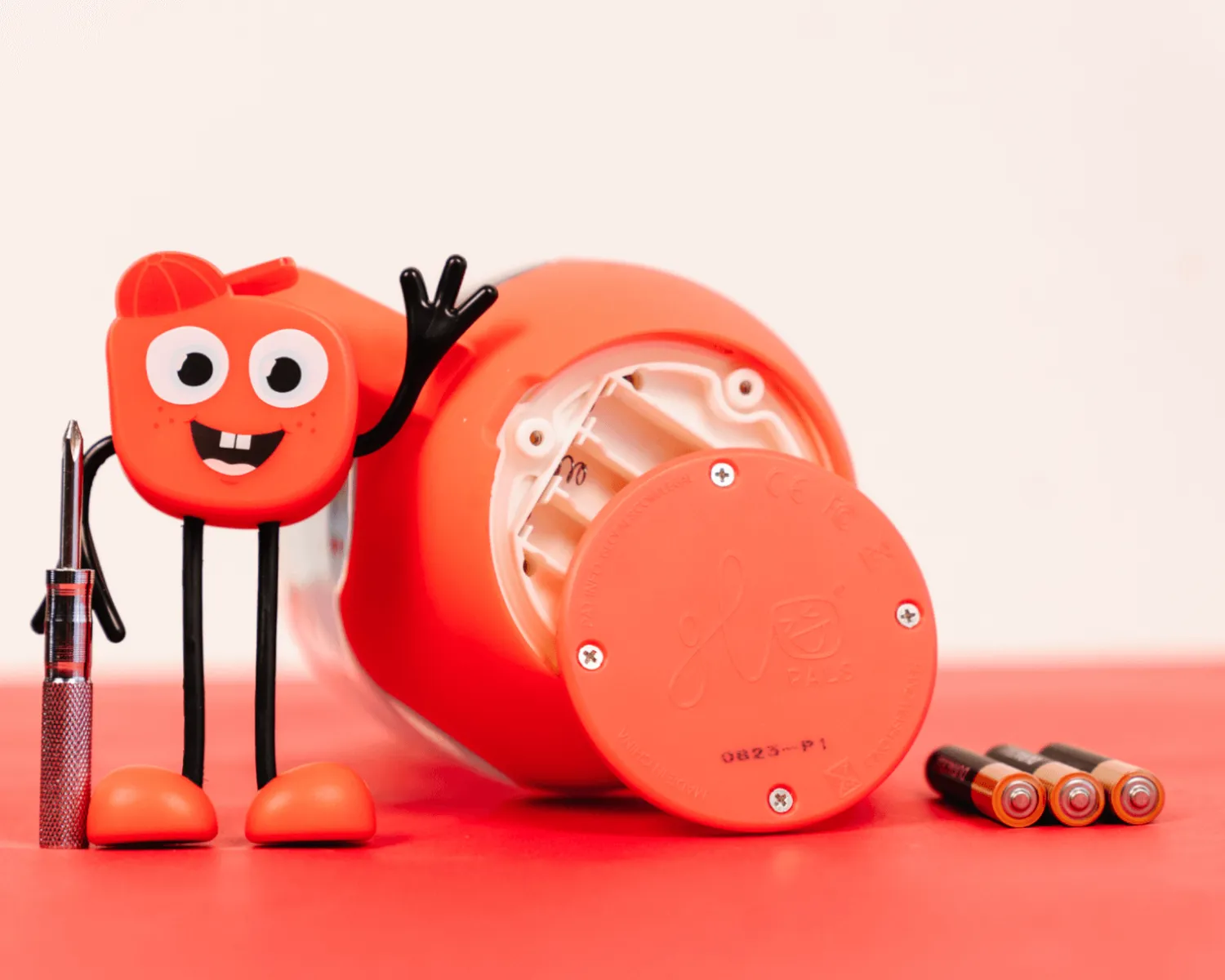 Lampki Nocne|Aktywizujące | Glo Pals Słoik sensoryczny do napełnienia wodą - czerwony