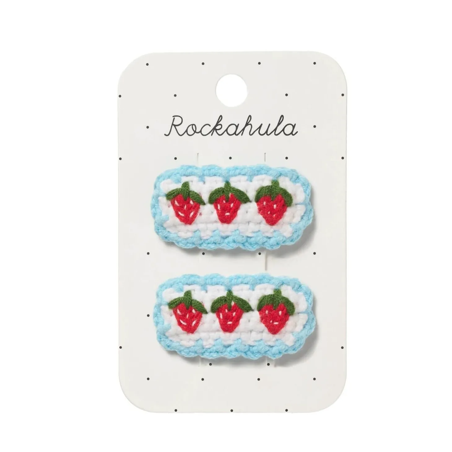 Spinki do włosów Crochet Strawberry Frill