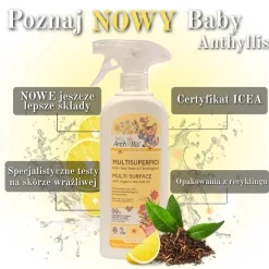 Spray do czyszczenia powierzchni mających kontakt z dzieckiem, z olejkiem z drzewa herbacianego, 500 ml
