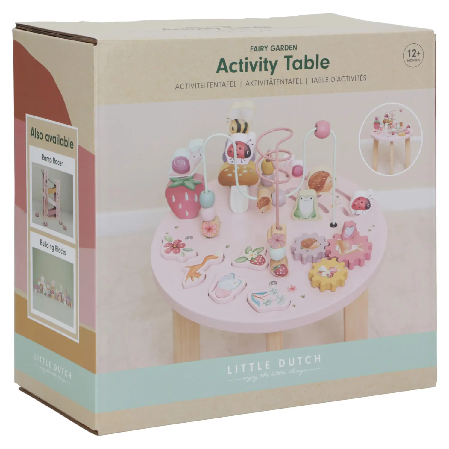 12M+|Aktywizujące | Little Dutch Stolik edukacyjny Fairy Garden FSC