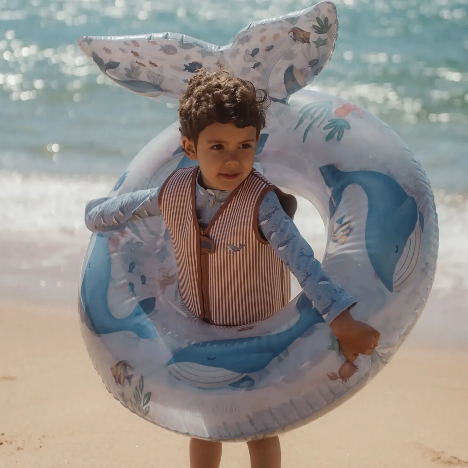 Stroje Kąpielowe|Stroje Kąpielowe | Little Dutch Swimsuit z długim rękawem Ocean Splash UPF40+