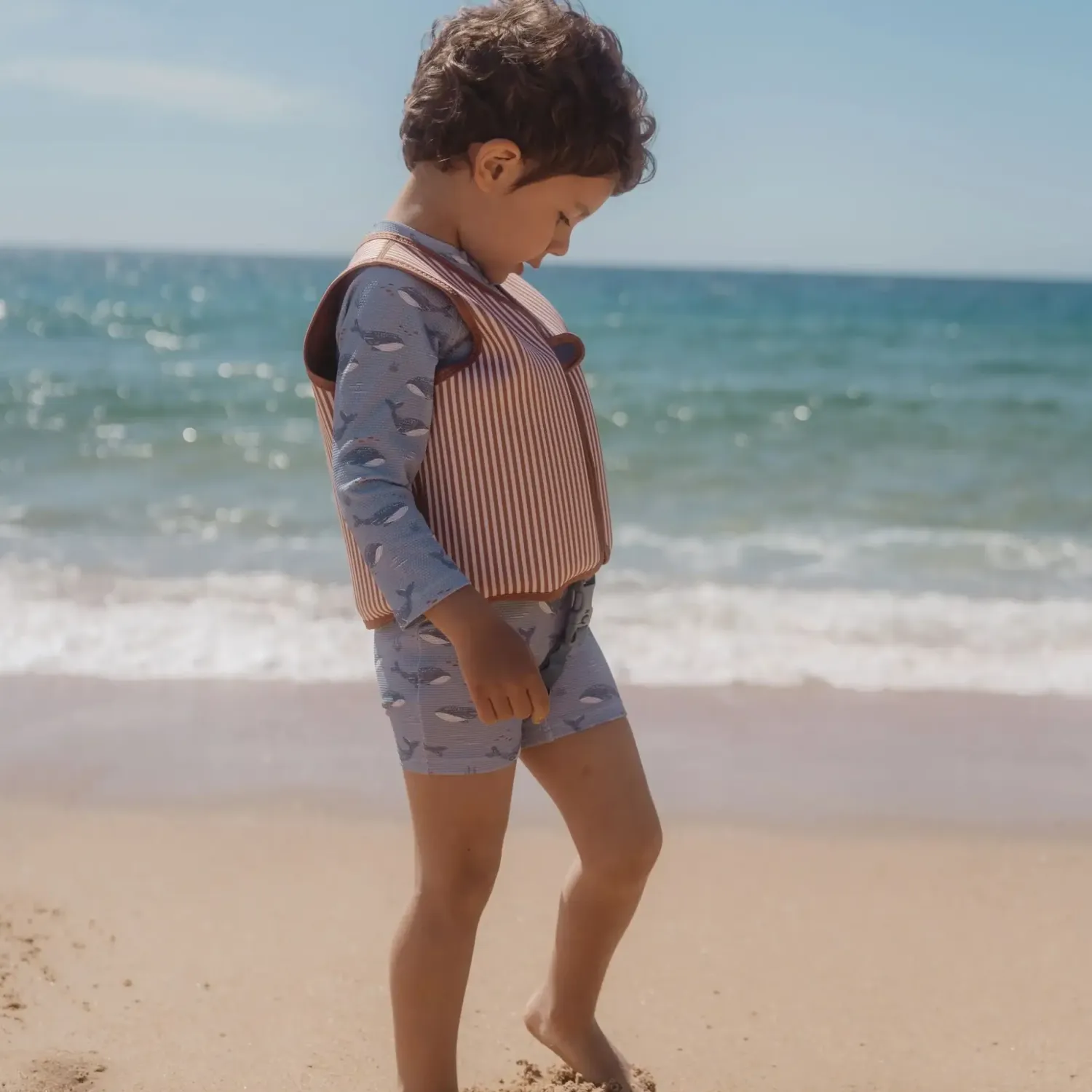 Stroje Kąpielowe|Stroje Kąpielowe | Little Dutch Swimsuit z długim rękawem Ocean Splash UPF40+