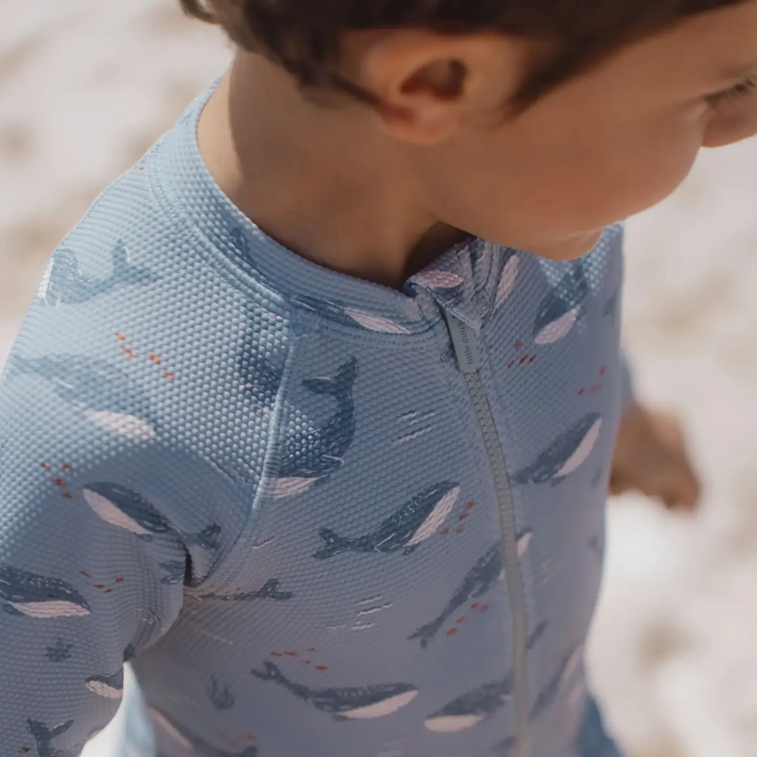 Stroje Kąpielowe|Stroje Kąpielowe | Little Dutch Swimsuit z długim rękawem Ocean Splash UPF40+
