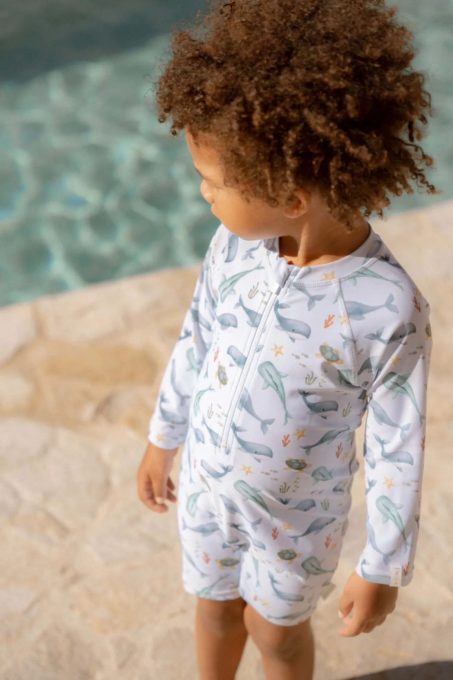 Stroje Kąpielowe|Stroje Kąpielowe | Little Dutch Swimsuit z długim rękawem Ocean Sea Life