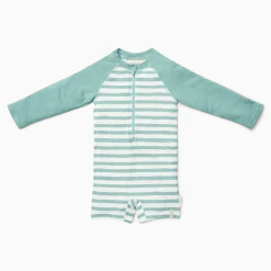 Swimsuit z długim rękawem Stripes Surf Blue
